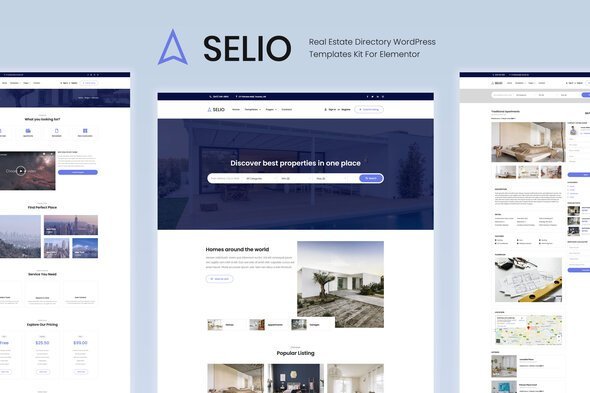 Selio – Real Estate Directory Template Kit For WordPress & WooCommerce