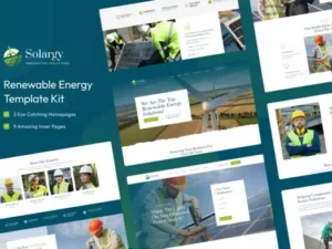Solargy Solar & Alternative Energy Elementor Template Kit For WordPress & WooCommerce
