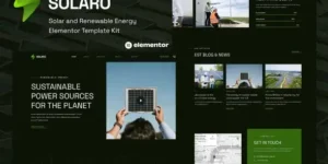 Solaro Solar & Renewable Energy Elementor Template Kit For WordPress & WooCommerce