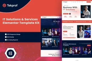 Tekprof – IT Solution & Technology Elementor Template Kit for WordPress