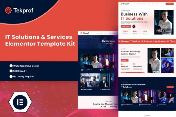 Tekprof – IT Solution & Technology Elementor Template Kit for WordPress