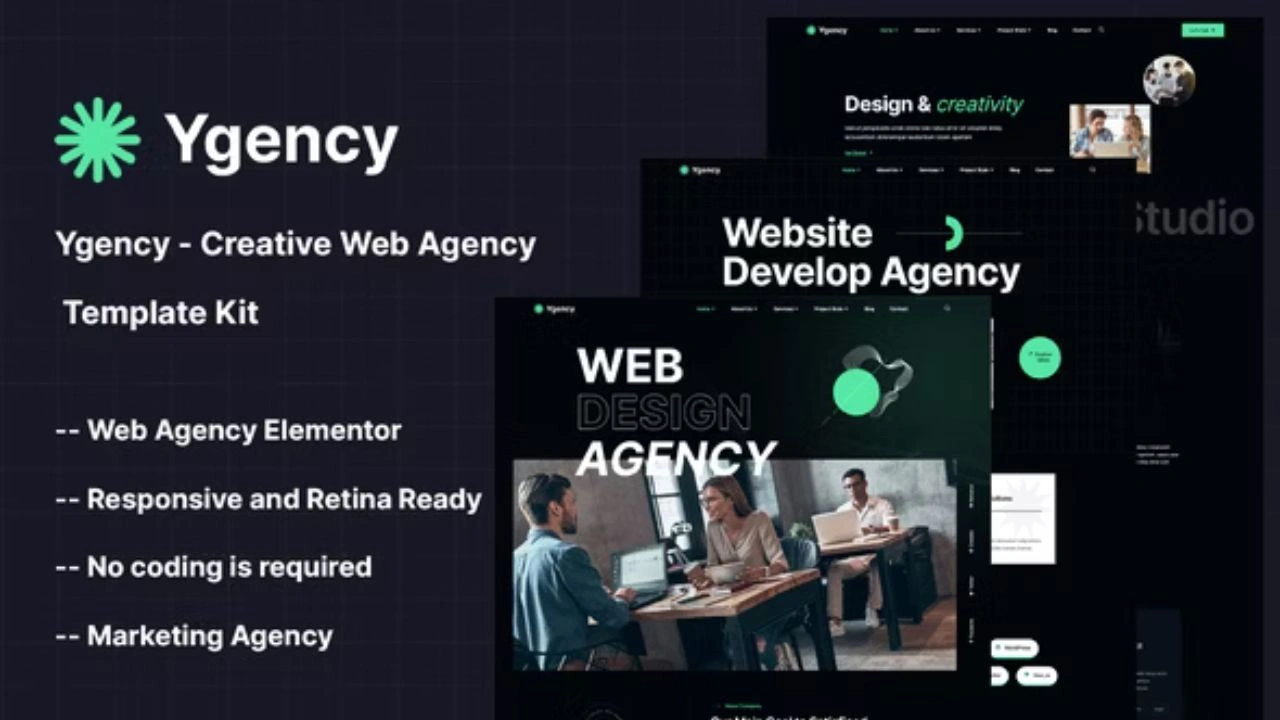 Ygency – Creative Web Agency Elementor Template Kit For WordPress & Woocommerce