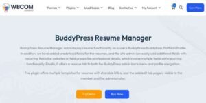 BuddyPress Resume Manager – WordPress Add‑on