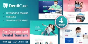 DentiCare – Medical, Dentist & Dental Clinic WordPress Theme