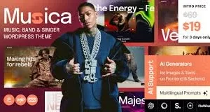 Muzica Music Band WordPress Theme