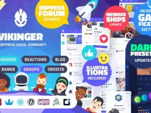 Vikinger BuddyPress GamiPress Social Community WordPress Theme